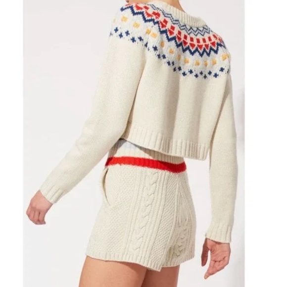 Solid & Striped The Carly Pullover Fairisle Sweater in Eggshell Multi S - Picture 2 of 12